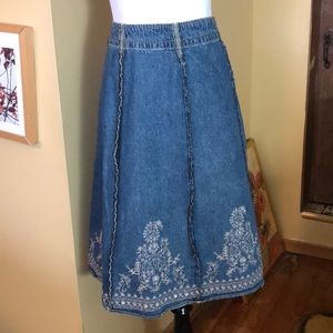 CAROLE LITTLE 18W Denim Embroidered Sequin $129new